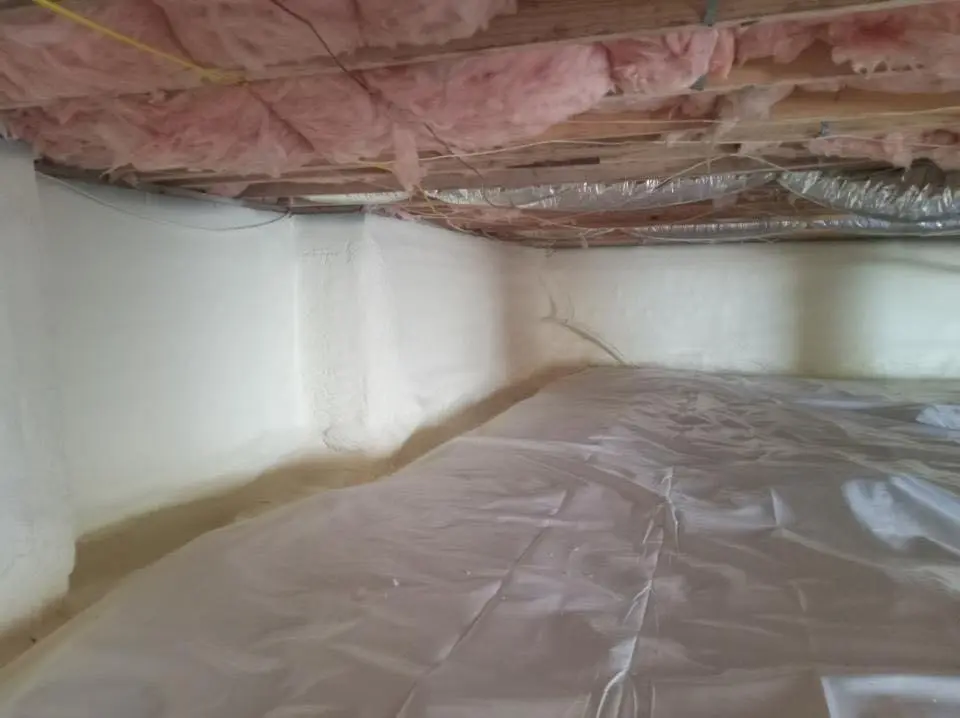 Crawl space encapsulation with closed-cell spray foam for Spray Foam Roofing in Blanchard