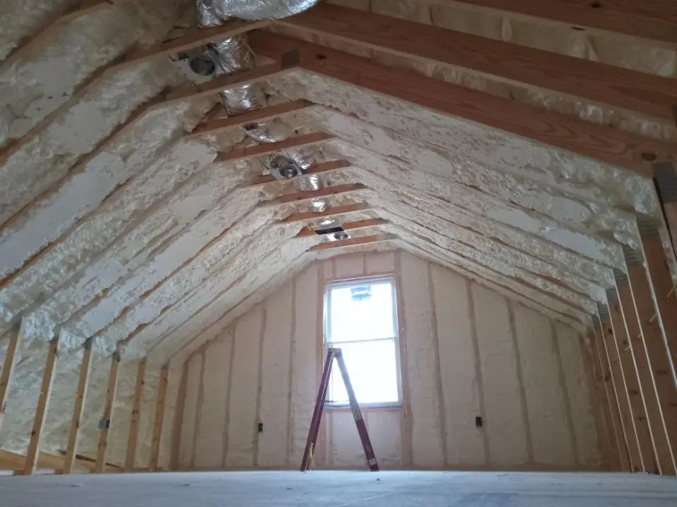 Spray foam roofing application for Crawl Space Insulation project in Blanchard
